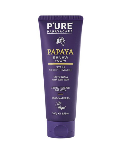 P'ure Papayacare Papaya Renew Cream 100g, Gotu Kola With Paw Paw