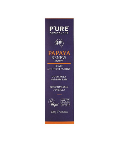 P'ure Papayacare Papaya Renew Cream 100g, Gotu Kola With Paw Paw