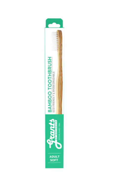 Grants Bamboo Toothbrush Adult Soft, Biodegradable