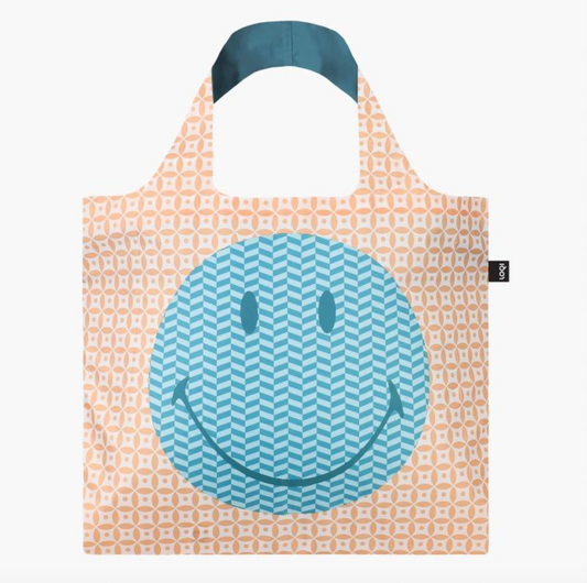 LOQI Shopping Bag, Smiley Geometric