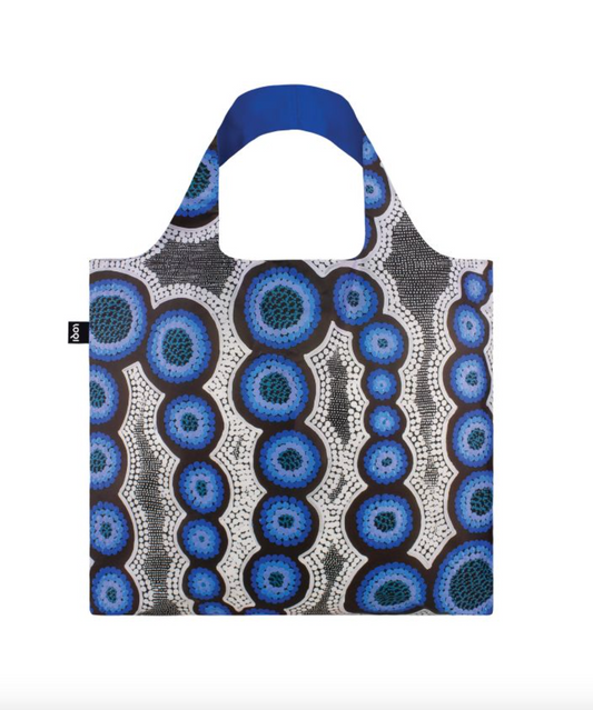 LOQI Shopping Bag, Water Dreaming Blue by Nangala