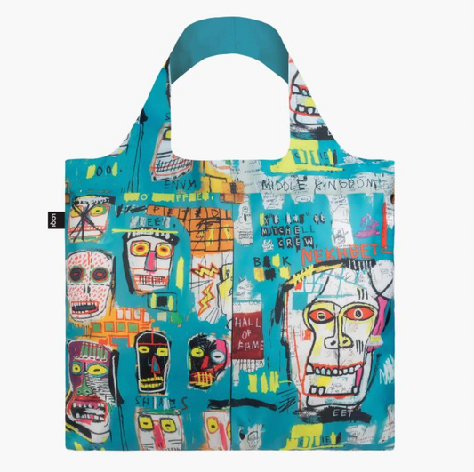 LOQI Shopping Bag, Basquiat Skull by Jean Michel