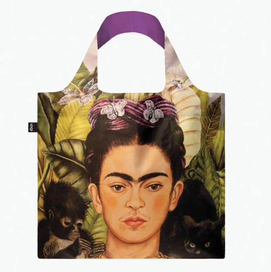 LOQI Shopping Bag, Self Portrait Hummingbird by Frida Kahlo