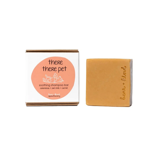 Bear + Kind There There Pet Soothing Shampoo Bar 130g, With Calendula, Oat Milk & Carrot