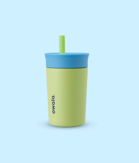 #NEW Owala Kid's Tumbler Stainless Steel 12oz, Spill Resistant & Insulated, Turtley Awesome