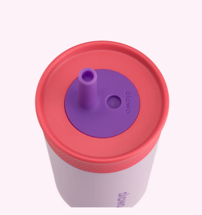 #NEW Owala Kid's Tumbler Stainless Steel 12oz, Spill Resistant & Insulated, Lilac Rocket