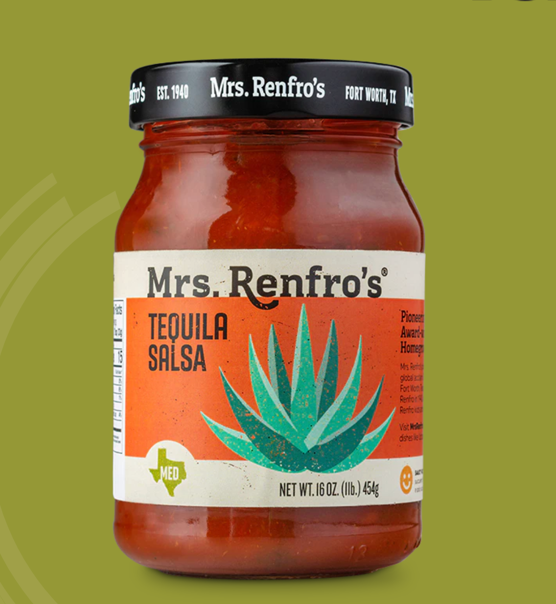 Mrs. Renfro's Tequila Salsa 454g, No HCFS & No Gluten