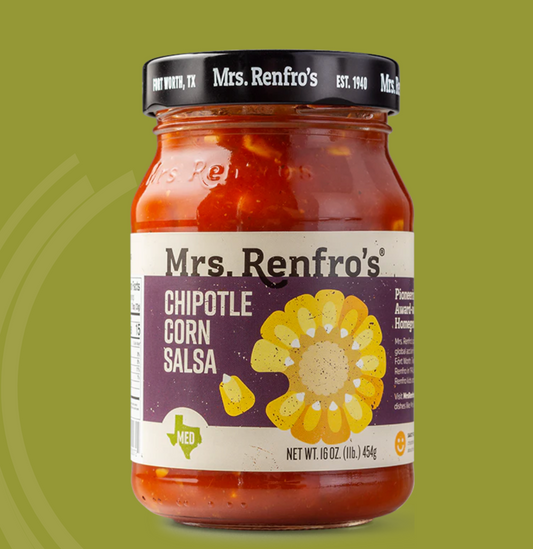 Mrs. Renfro's Chipotle Corn Salsa 454g, Medium Heat Straight From Texas