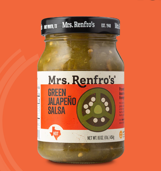 Mrs. Renfro's Hot Green Salsa 454g, Gluten Free Straight From Texas