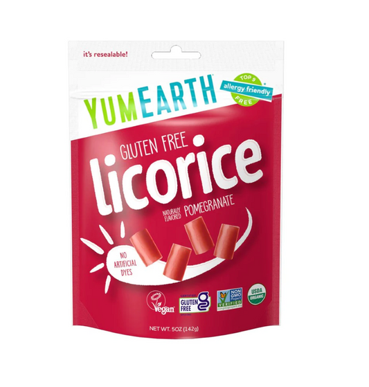 Yum Earth Pomegranate Licorice 142g, Certified Organic & Gluten Free