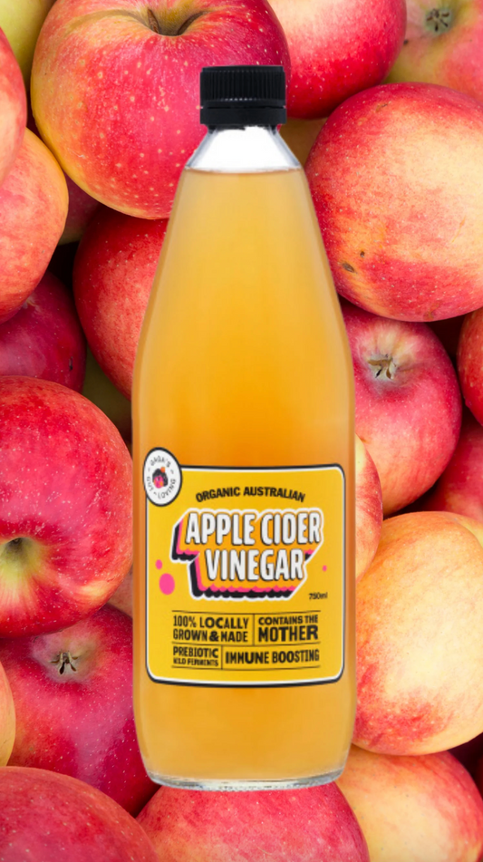 Gaga's Raw Organic Apple Cider Vinegar 750mL, 100% Locally Grown & Made