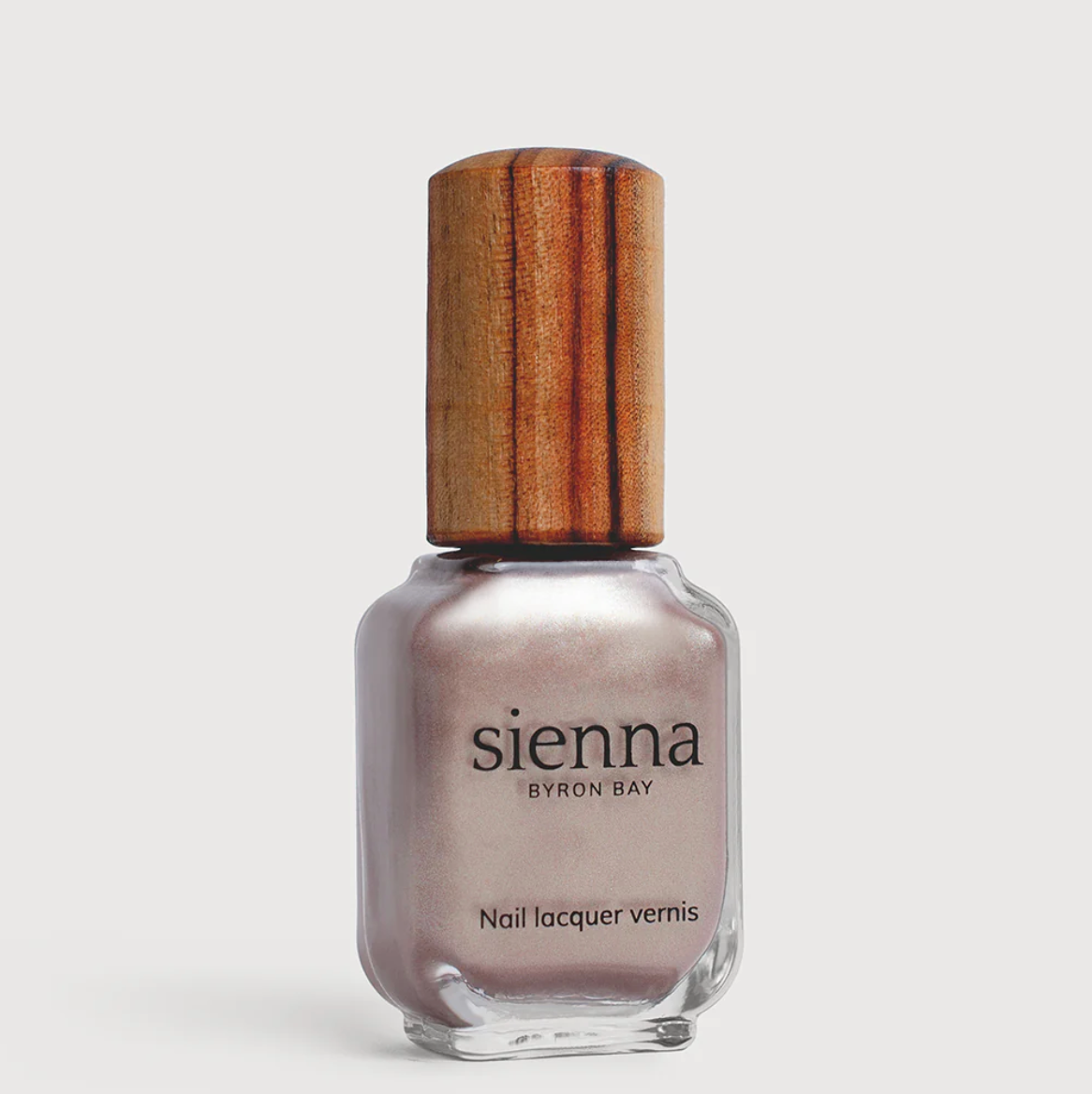 Sienna Byron Bay Nail Polish 10ml, Gaia {Rose Brown W Silver Satin}