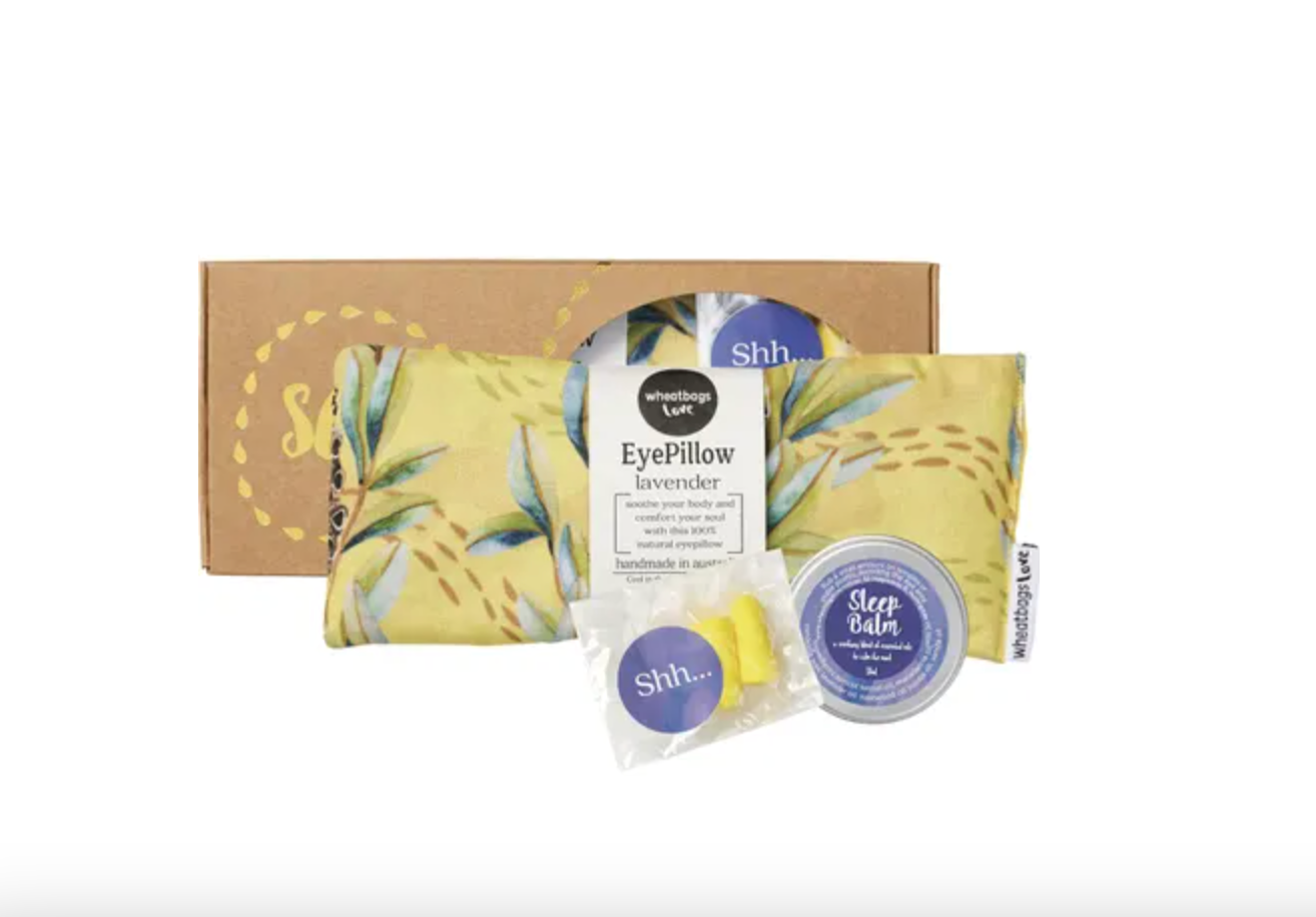 Wheatbags Love Sleep Gift Pack, With Eyepillow, Earplugs & Sleep Balm