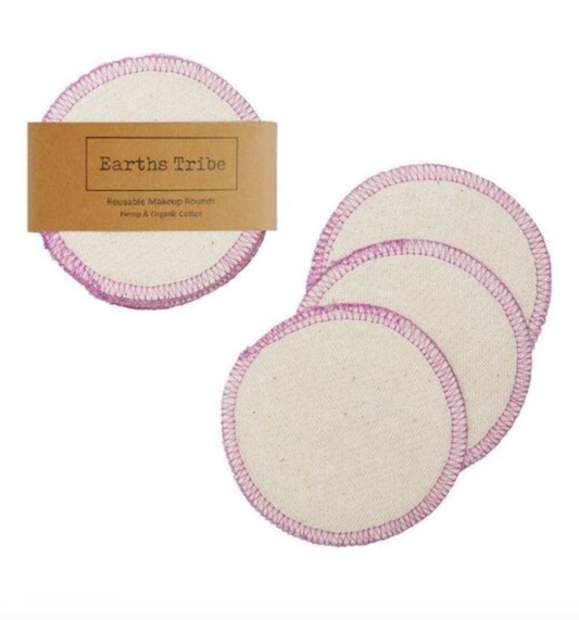 Earths Tribe Reusable Hemp Makeup Rounds 10 Pack, Lavender