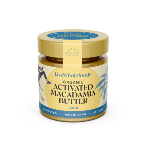 Live Wholefoods Organic Macadamia Butter 200g, Activated