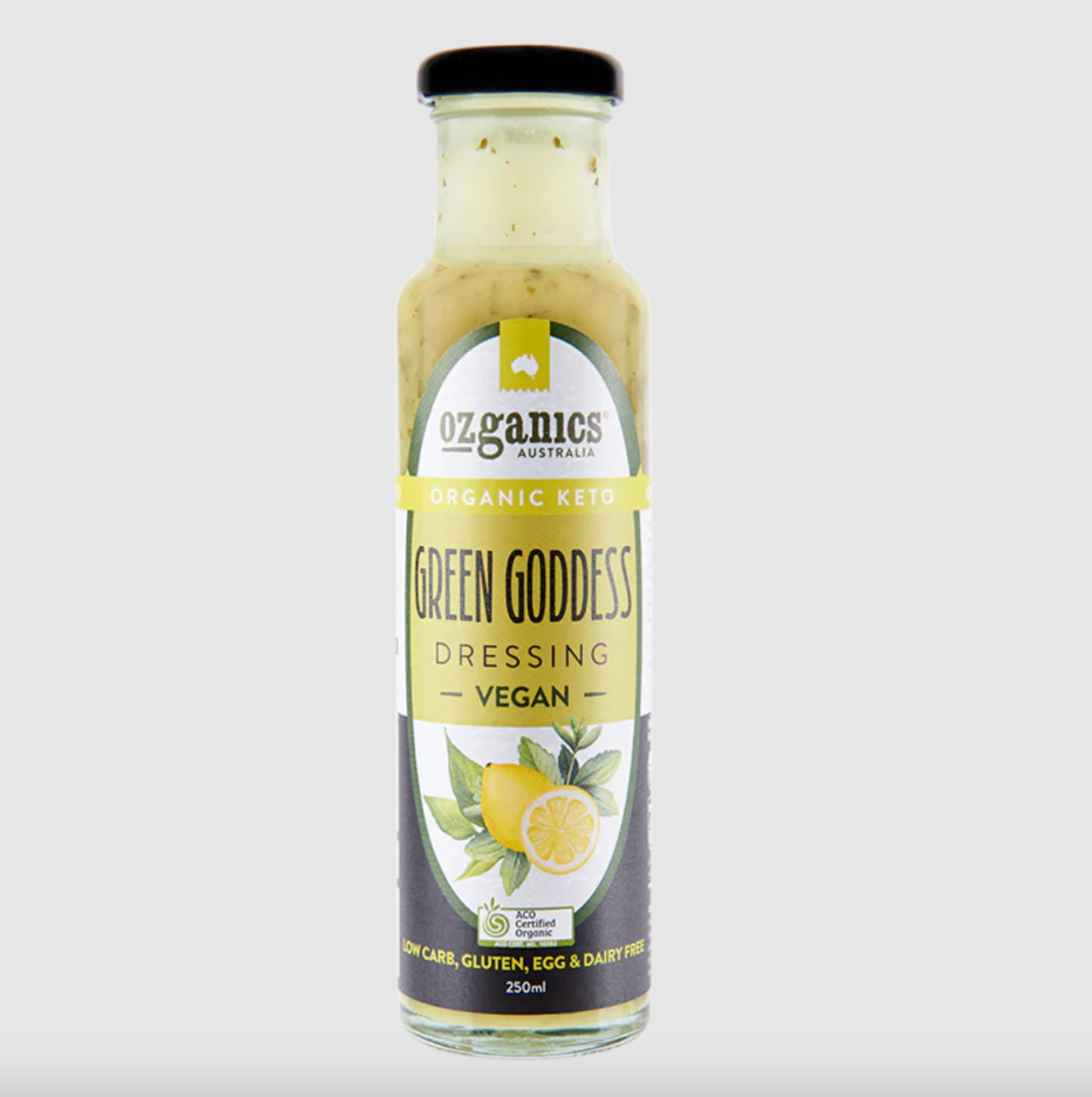 Ozganics Green Goddess Dressing 250mL, Deliciously Creamy Blend