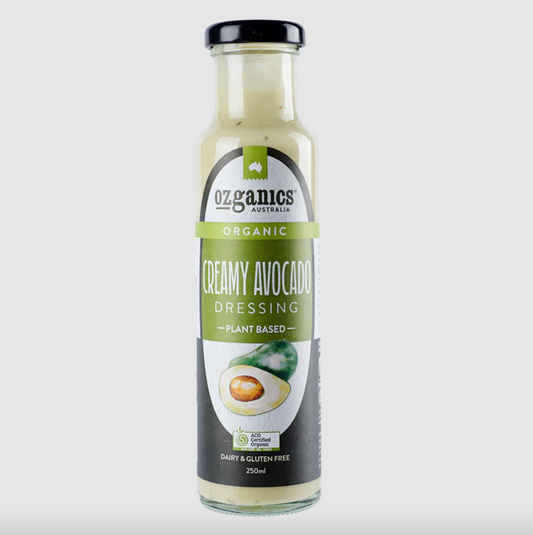 Ozganics Creamy Avocado Dressing 250mL, Plant Based & Certified Organic