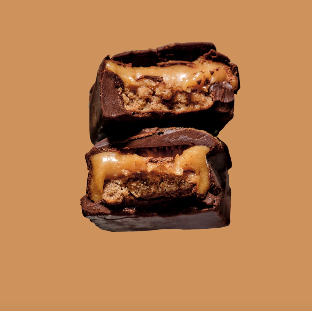 Loco Love Chocolate 2 x 35g Bars, Zingy Gingerbread Caramel With 24k Gold Dust