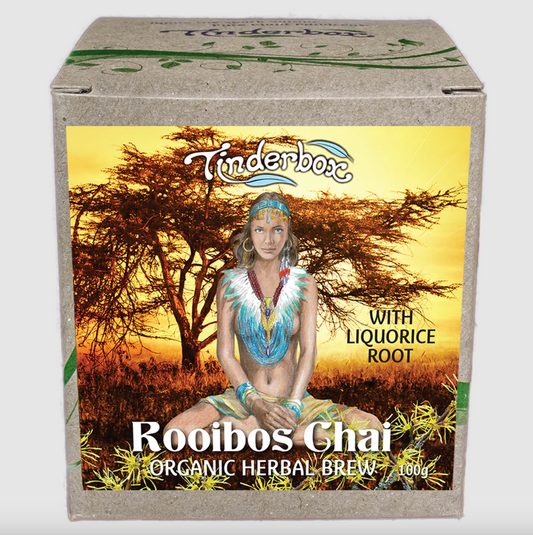 Tinderbox Rooibos Chai Herbal Brew 100g, Enhances Relaxation & Rejuvenation