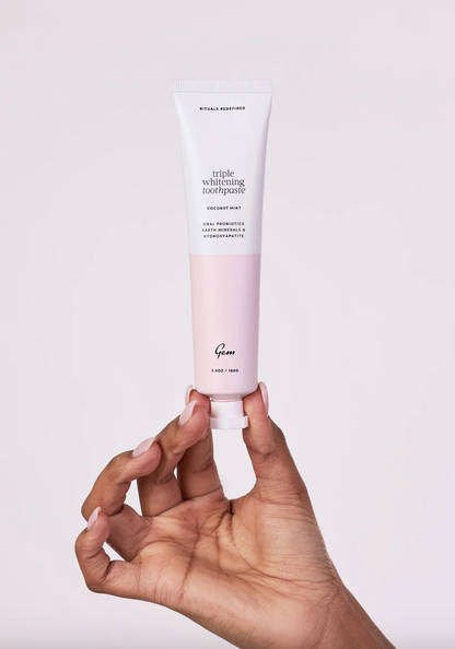 Gem Triple Whitening Toothpaste Coconut Mint 100g, High Performance Whitening
