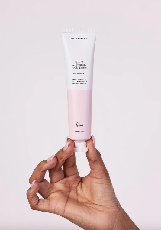 Gem Triple Whitening Toothpaste Coconut Mint 100g, High Performance Whitening