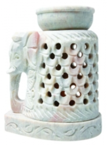 Tulsi Soapstone Oil Burner, Elephant Design