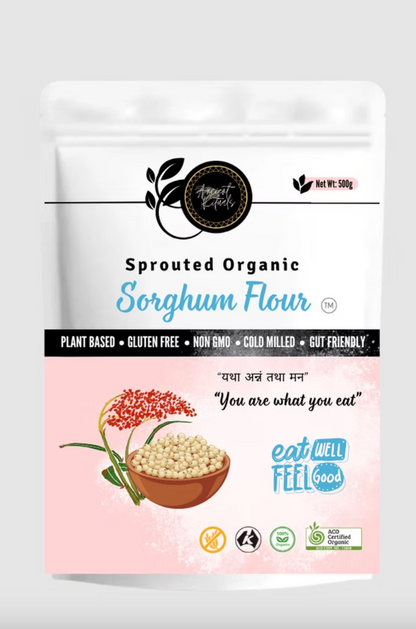 Ancient Rituals Sprouted Sorghum Flour 500g, Cold Milled & 100% Organic