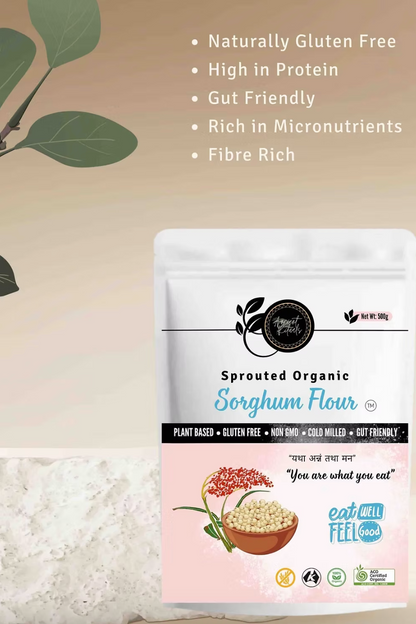 Ancient Rituals Sprouted Sorghum Flour 500g, Cold Milled & 100% Organic