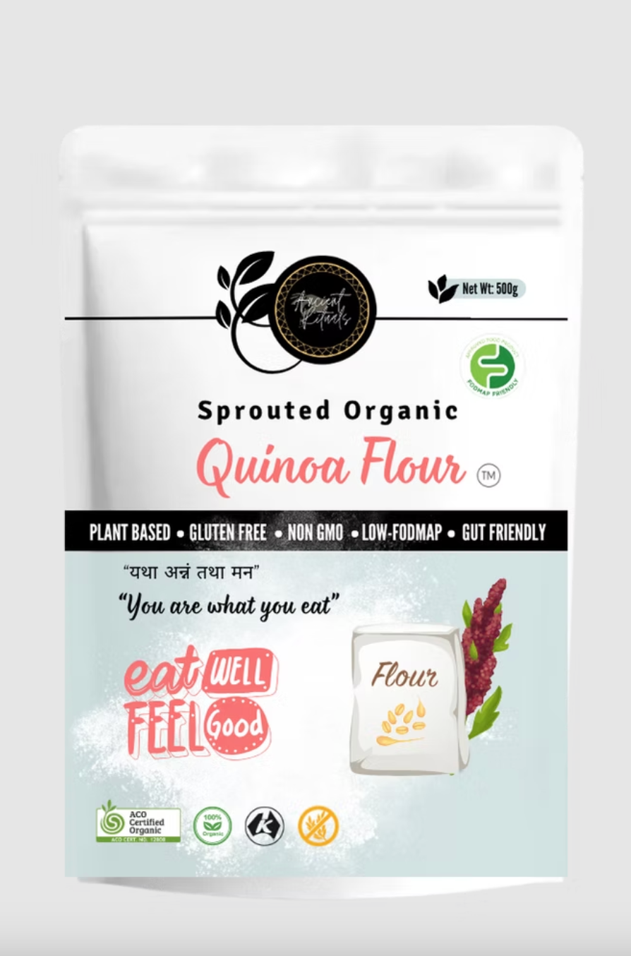 Ancient Rituals Sprouted Quinoa Flour 500g, 100% Certified Organic