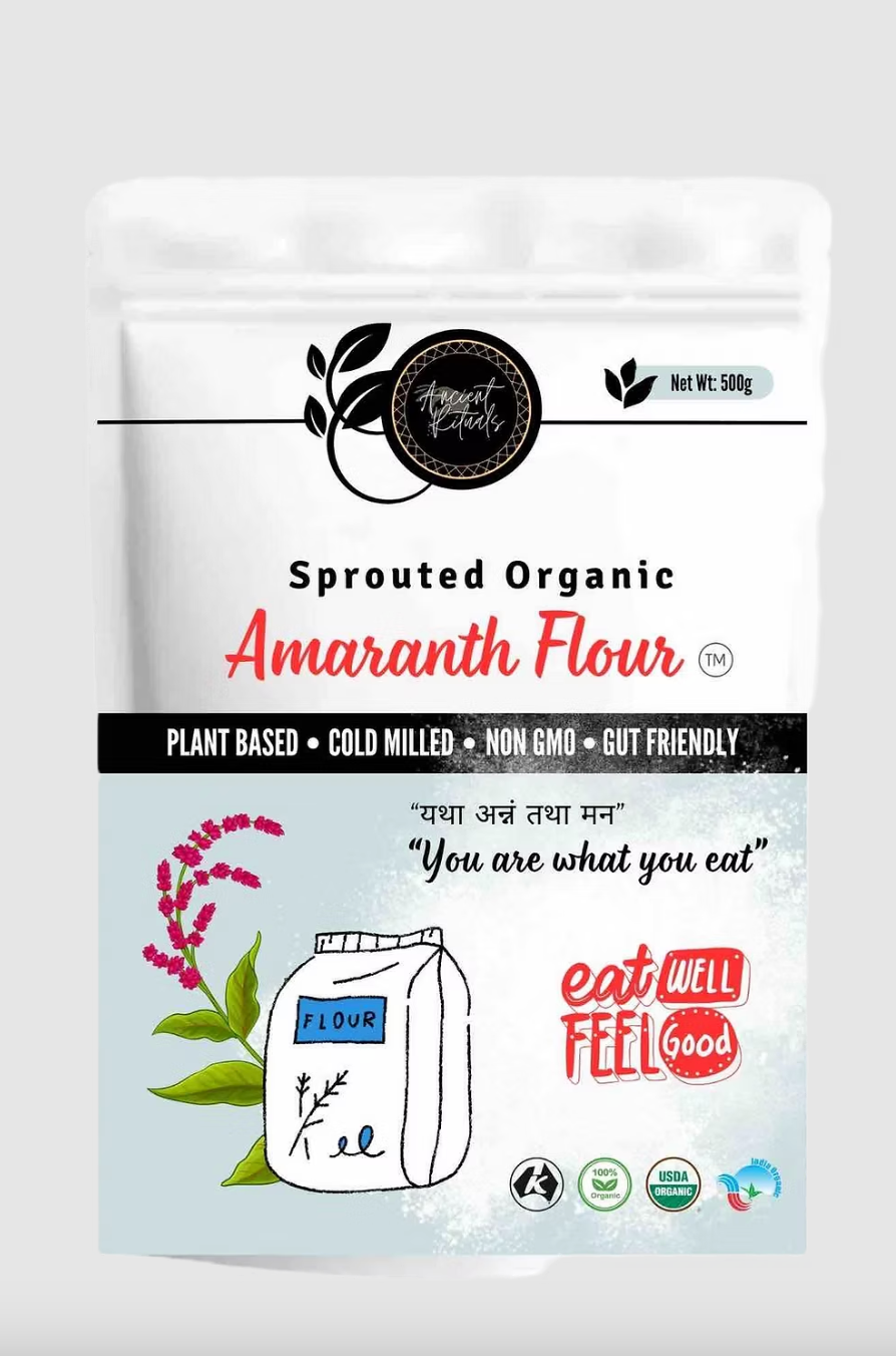 Ancient Rituals Sprouted Amaranth Flour 500g, 100% Certified Organic