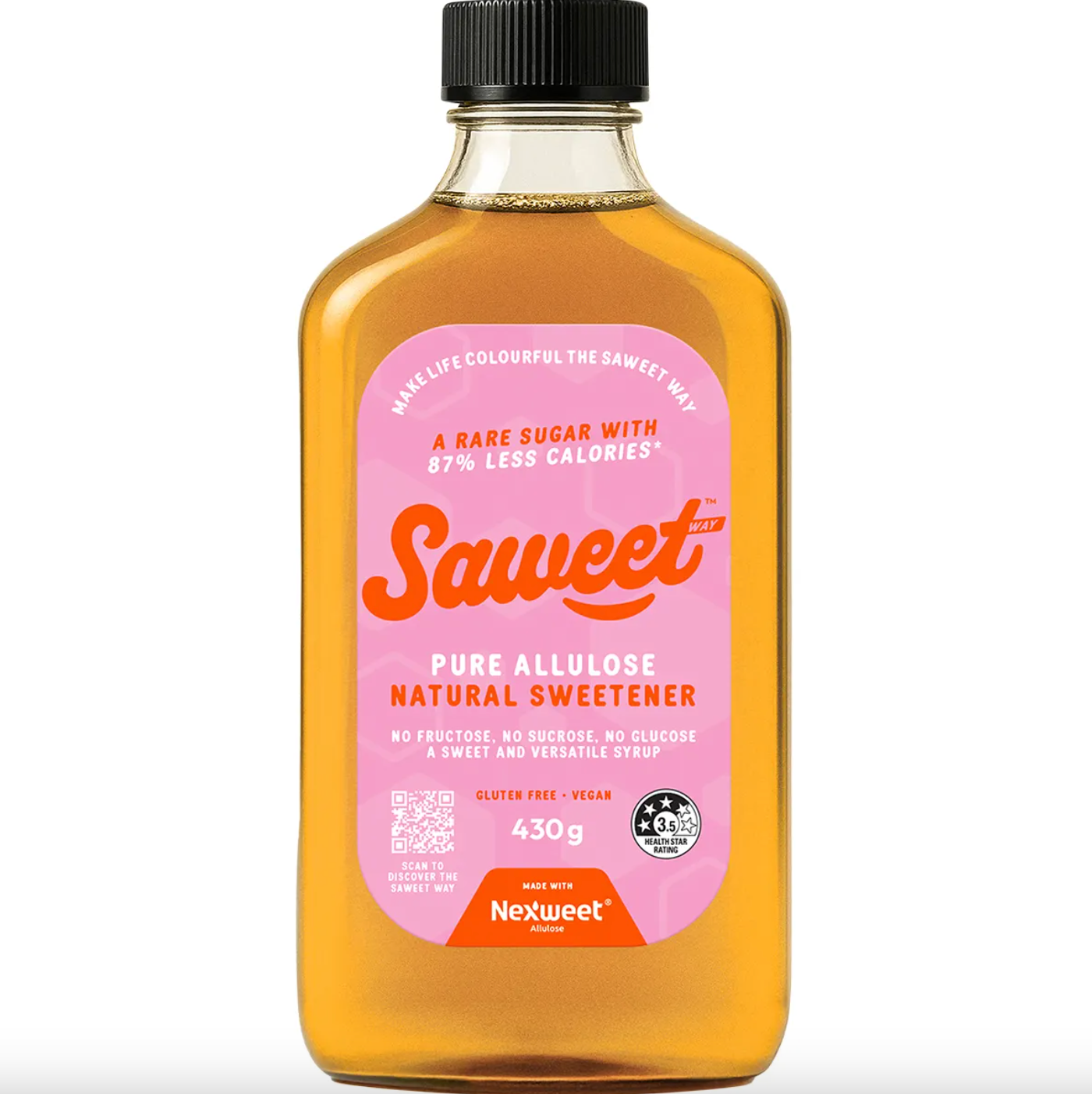 Saweet Way Pure Allulose Natural Sweetener Syrup 430g, Sweet & Versatile