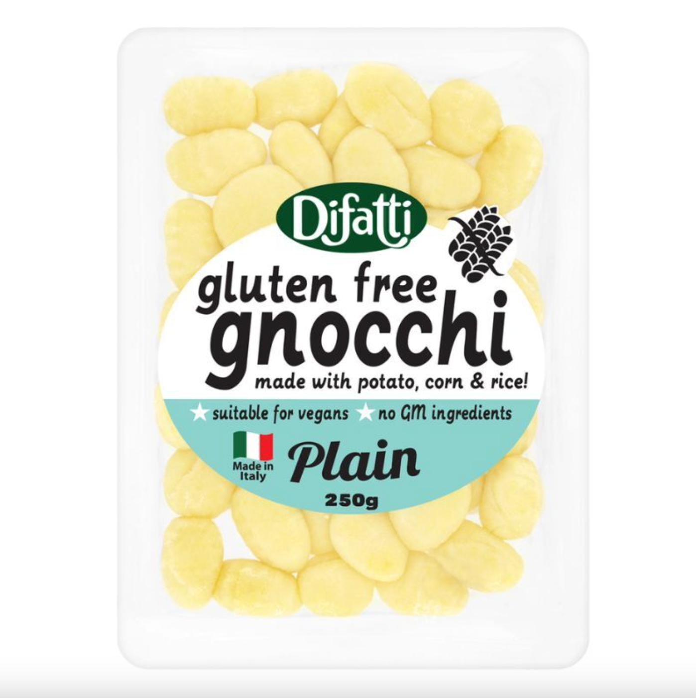 Diffati Gluten-Free Plain Gnocchi 250g, Made With Potato, Corn & Rice