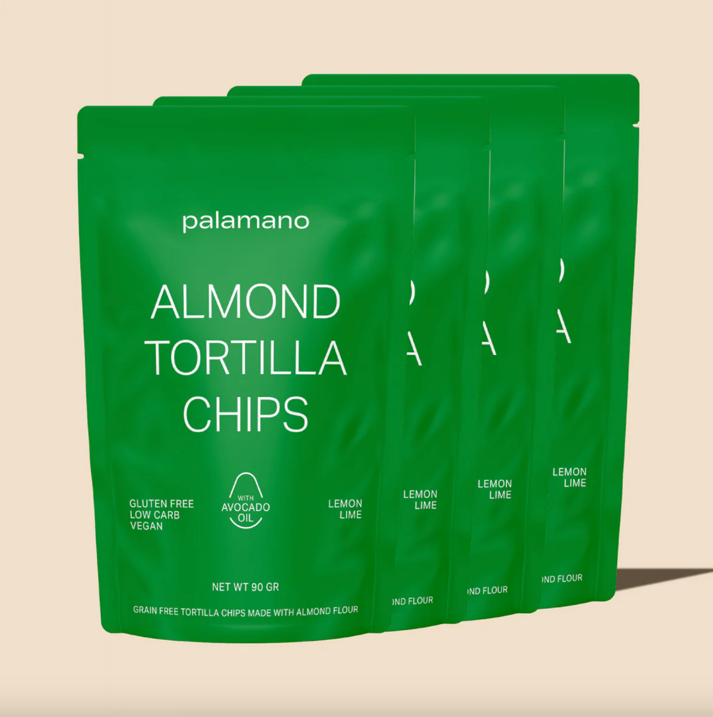 Palamano Almond Tortilla Chips Lemon Lime 90g, Gluten Free