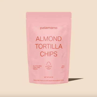 Palamano Almond Tortilla Chips Sea Salt 90g, Gluten Free