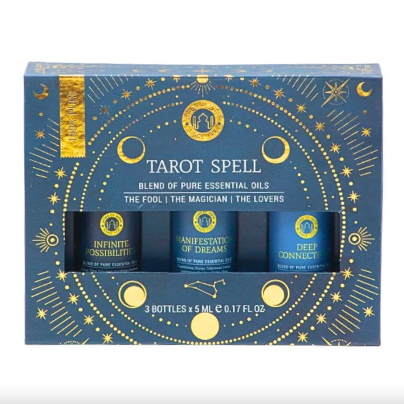 Song Of India Tarot Spell Essential Oil Set, 3 Bottles x 5mL Each ...