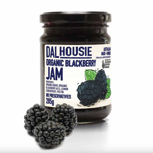 Dalhousie Organic Blackberry Jam 285g, No Preservatives Australian Certified Organic