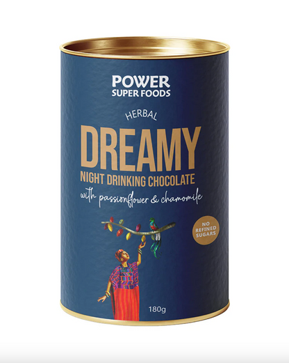 Power Super Foods Herbal Dreamy Night Drinking Chocolate 180g, With Passionflower & Chamomile
