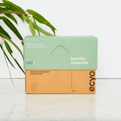 ECYO Lemon Myrtle & Eucalyptus Laundry Capsules 30 Pods, Plant Based & Biodegradable