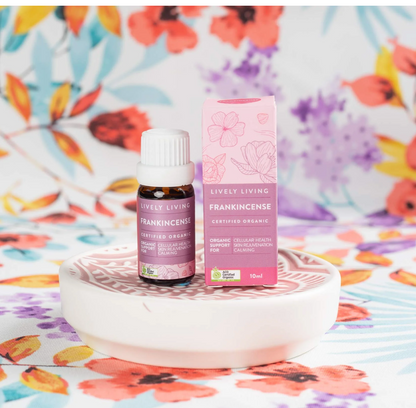 Lively Living Certified Organic Frankincense Essential Oil 10mL, Skin Rejuvination