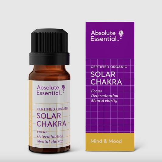 Absolute Essential Certified Organic Solar Chakra Essential Oil 10mL, Enhances Focus & Determination