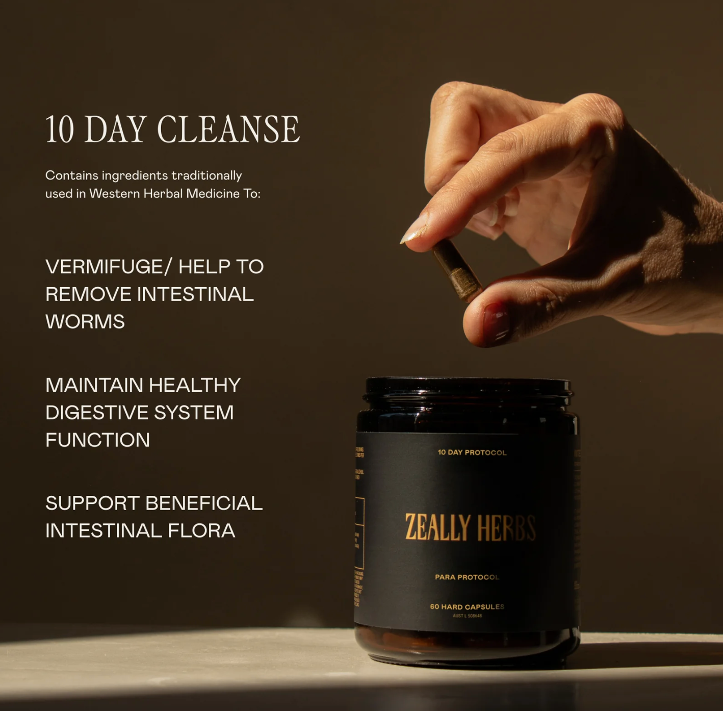 Zeally Herbs 10 Day Para Protocol 60 Capsules, Cleanses & Eliminates Parasites