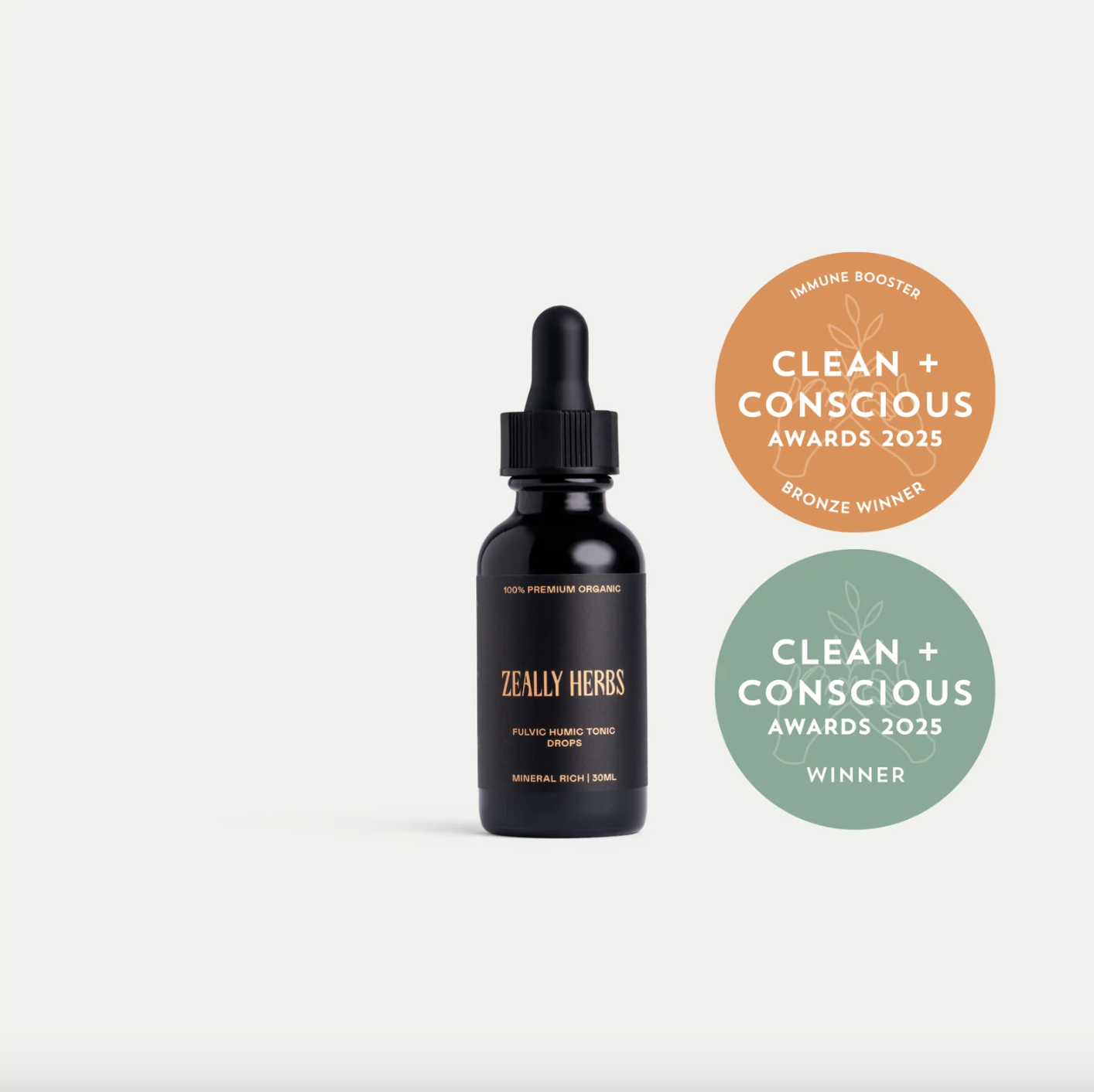 Zeally Herbs Fulvic Humic Tonic Drops 30mL, Heavy Metal & Toxin Binder