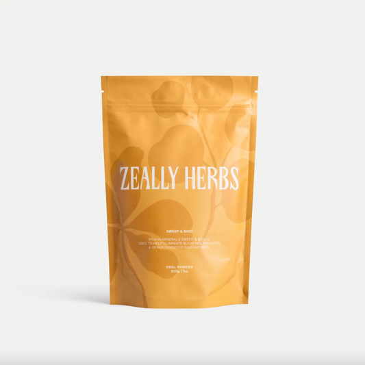 Zeally Herbs Sweep & Bind Powder 200g, Eliminates Bloating, Parasite & Digestive Discomforts