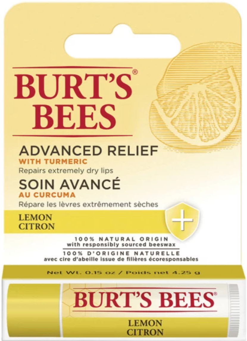 Burt's Bees Advanced Relief Lip Balm 4.25g, Lemon Citron With Turmeric