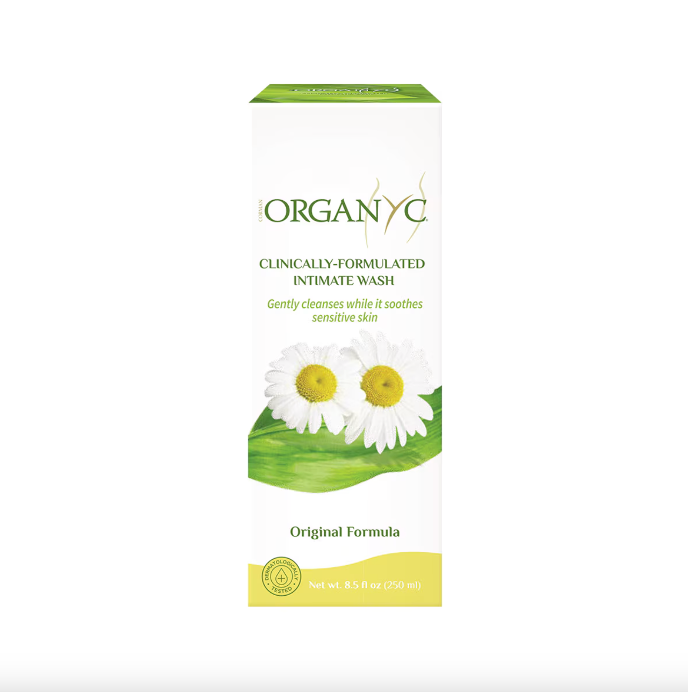Organyc Chamomile Intimate Wash 250mL, Clinically-Formulated & Dermatologically Tested
