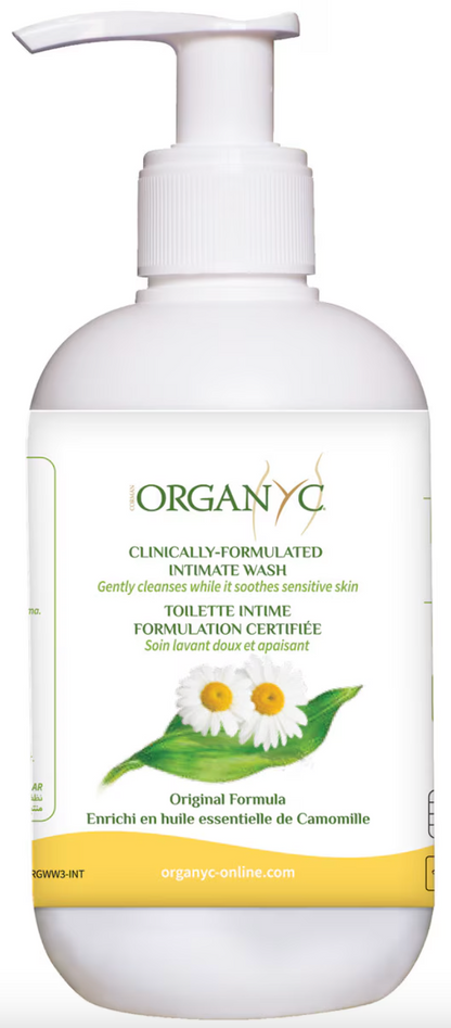 Organyc Chamomile Intimate Wash 250mL, Clinically-Formulated & Dermatologically Tested