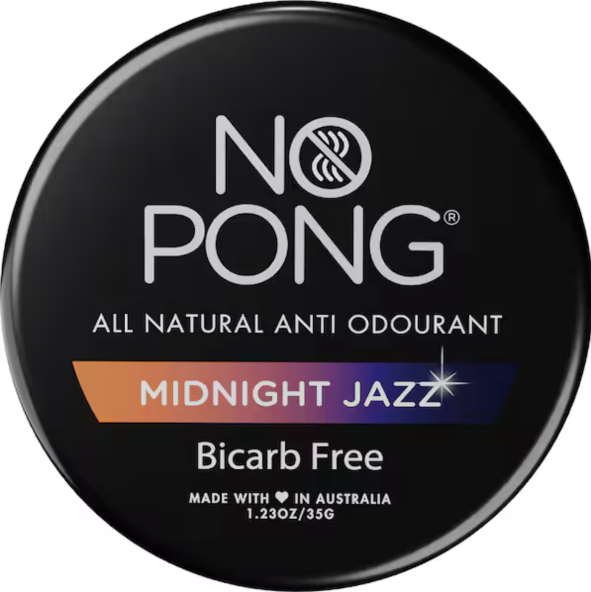 No Pong All Natural Bi-Carb Free Anti Odourant 35g, Midnight Jazz Fragrance
