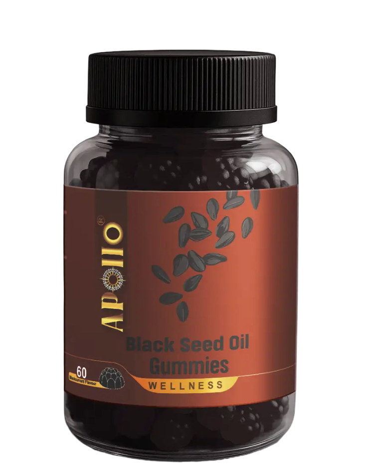 Apollo Black Seed Oil Gummies 60 Gummies, Daily Immune Strength