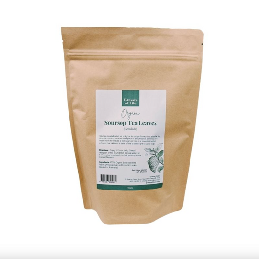 Grasses Of Life Organic Soursop Tea Leaves 100g, Rich In Antioxidants