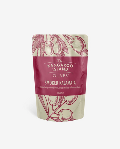 Kangaroo Island Smoked Kalamata Olives 185g, Distinctively Rich & Fruity